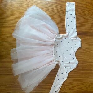 Cat & Jack Pink and White Casual Kids Dress